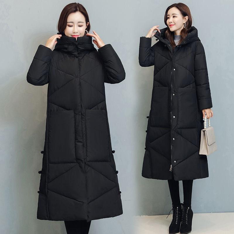 Retro thickened cotton-padded clothes women's winter new ethnic style loose cotton-padded clothes long knee-length cotton-padded jacket
