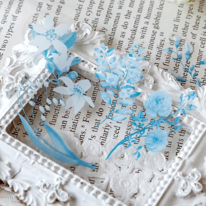 40 шт./упак., такие как серия стикеров с плотностью света, ПЭТ, прозрачные наклейки с растениями и цветами, украшения для скрапбукинга, коллажа MYY