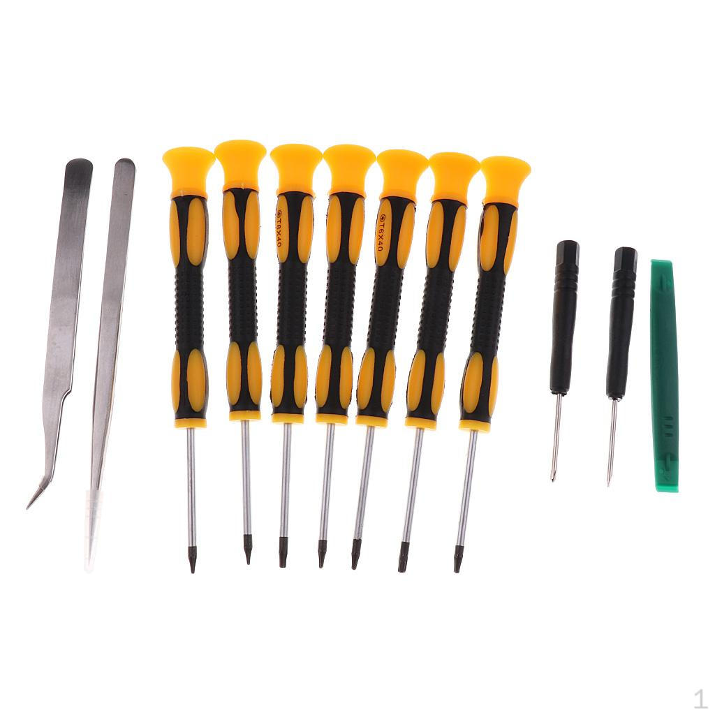 1 Repair Kit Precision Screwdriver Flat Head + Tweezers Plying Pry Tool 60 and Other Electronics