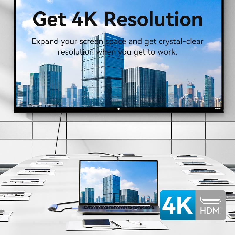 Vention 5 In 1 USB C Hub 4K HDMI USB HUB 100W Multiport Adapter for MacBook Pro/Air iPad Pro iMac iPhone 15 Pro/Pro Max XPS USB 3.0 Hub