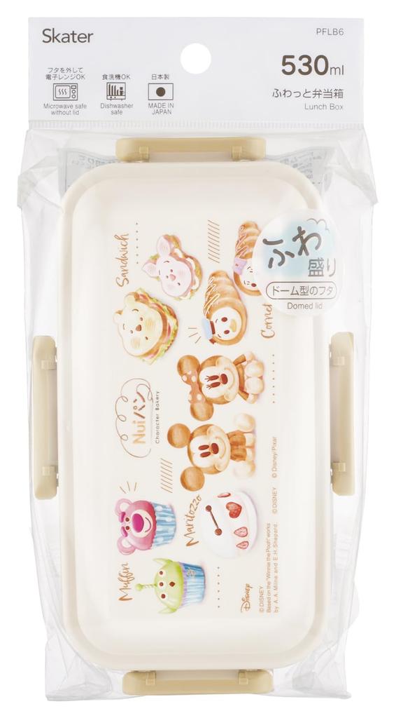 Skater Soft Lunch Box, 530ml, Made In Japan, Disney Nui Bread, PFLB6-A