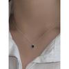 [92.5 Silver]Love De Sapphire Necklace
