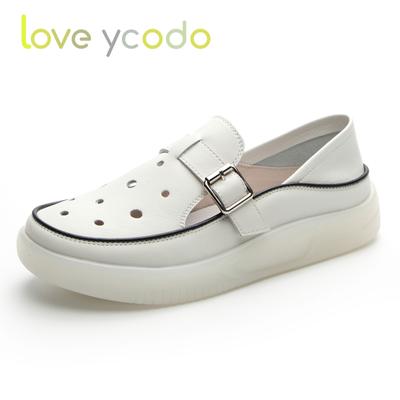 Летние женские и студенческие модные удобные сандалии ручной работы на плоской подошве из натуральной кожи