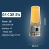 G4 COB 3W LED Corn Lamp Beads, 12V/220VAC/DC, Universal High Brightness Crystal Chandelier Light Source
