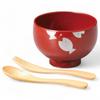 Bowl and Resin Synthetic and Made In Japan J-kitchens (Wood Lacquerware, Hand-Painted) Spoon/Fork (Wood Urethane) PID-527414
