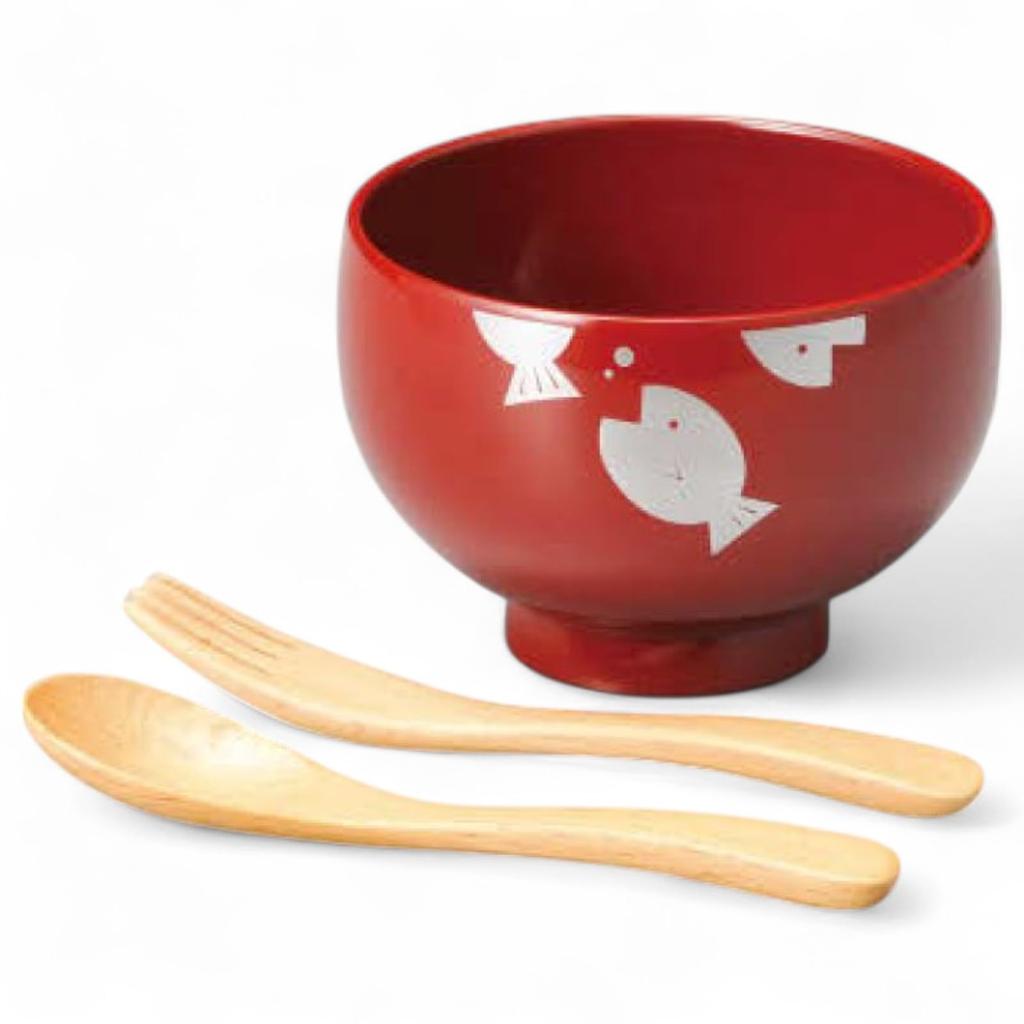 Bowl and Resin Synthetic and Made In Japan J-kitchens (Wood Lacquerware, Hand-Painted) Spoon/Fork (Wood Urethane) PID-527414