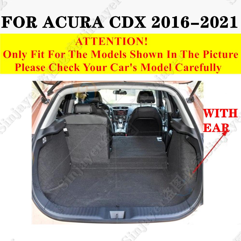 Sinjayer Car Trunk Mat ALL Weather AUTO Tail Boot Luggage Pad Carpet High Side Cargo Liner Fit For Acura CDX 2016 2017