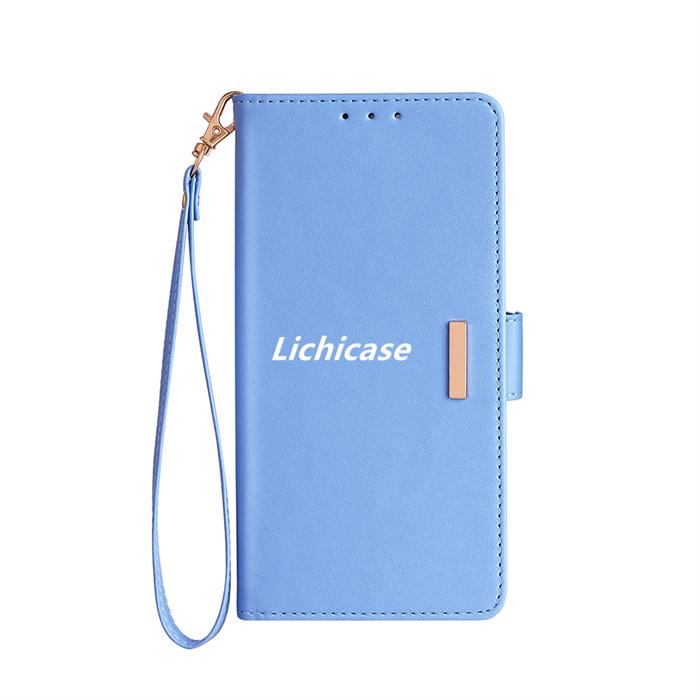 Lichicase Pure Color Wallet Flip Kickstand Leather Case for vivo X300 X300 Pro Y50 Y500 Magnetic Back Cover