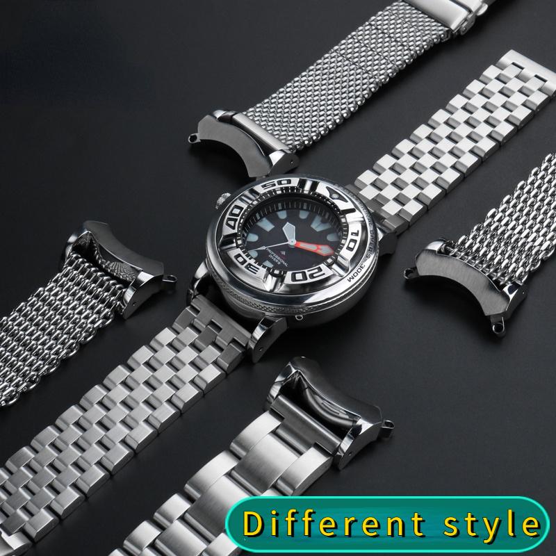 Для Citizen BJ8050-08E больше стиля Ремешок Нержавеющая сталь Соединение ушек Головка Модифицированный ремешок для часов Маленький Маленький монстр Браслет