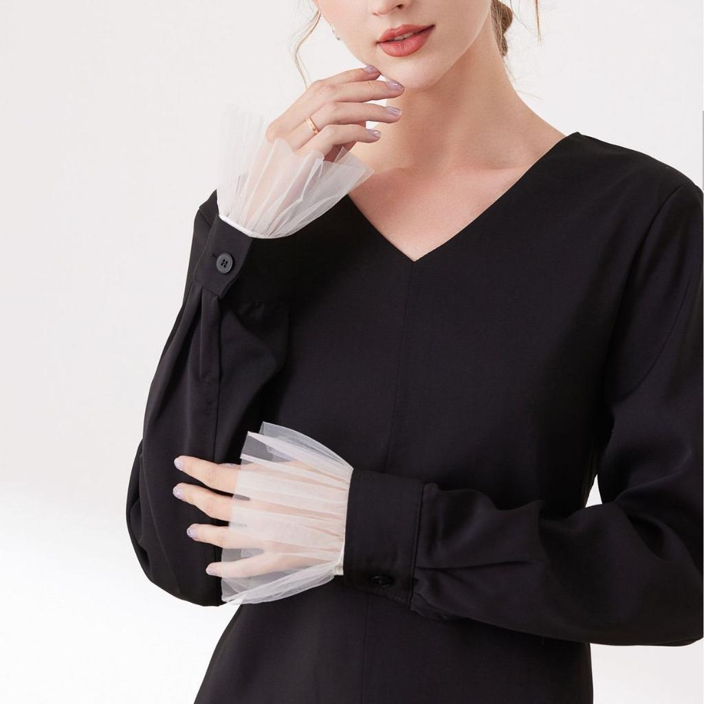 Pleated Mesh Lace Gentle Temperament False Sleeves Small Fragrant Three-Dimensional Decorative False Sleeves