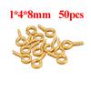 100-50pcs Small Eye Pins Eyepins Hooks Eyelets Screw Threaded Stainless Steel Clasps Hooks DIY Jewelry Findings for Beads Making