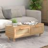 Coffee Table Brown 80x40x30 cm Engineered Wood & Solid Pine Wood