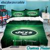 Custom Name 3PCS New York Football Helmet Bedding Set,Including  Duvet Cover And 2pcs Pillowcases Perfect for Bedroom,Dormitory,Fan Christmas gift