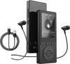 Bluetooth MP3 HIFI Музыкальный плеер с 64 ГБ встроенной памяти и 128 ГБ SD-картой, Цифровой аудиоплеер с FM-радио, будильником и в комплекте, Идеально подходит для изучения языков, Черный 5.3