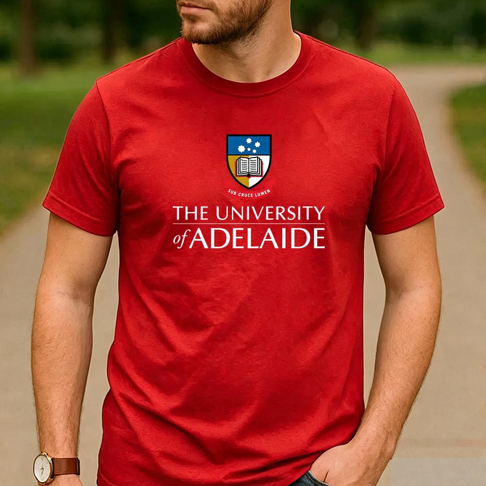 Vintage Retro The University of Adelaide Logo Cotton Graphic T Shirt Unisex Short Sleeve Alumni Graduate Holiday Tee
