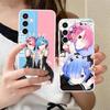 Прозрачный чехол для мобильного телефона ReZero Rem Ram для Samsung Galaxy S25 S24 S23 S22 S21Plus FE Ultra Цветная обложка