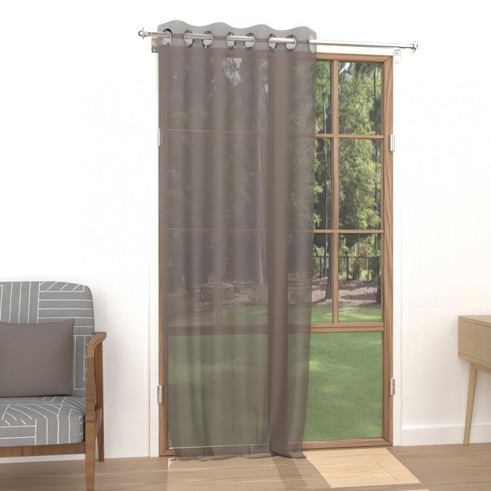 Eyelet Curtain 135x250 Cm ALIX Mocha, by Soleil D'ocre