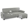Melvint Sofa Layer Water Repellent Waterproof Couch Sofa Corner Sofa Dog and Cat Scratch Scratch Stain Floor Sofa Light Gray Cover, Waterproof, 2+2