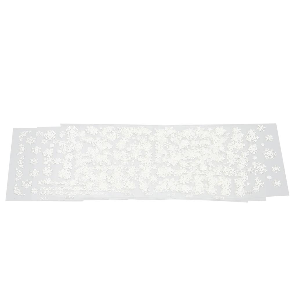 12 листов наклейки для дизайна ногтей, рождественские самоклеящиеся наклейки для маникюра со снежинками, аксессуары для женщин и девочек