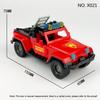 City Series Red Fire Rescue Truck Fire Truck Building Blocks Toy Gift for Children