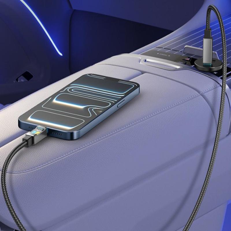240 Вт USB-C на USB-C PD Кабель для быстрой зарядки Цифровой дисплей Высокоскоростной шнур для синхронизации данных для 15 Автомобильных путешествий