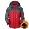 Men's Windproof Waterproof Down Jacket - Velvet-Lined and Insulated Cotton Winter Coat for Cold Protection.