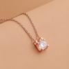 Best Selling Classic Design Geometric Fashion Jewelry Stainless Steel Gold Plated Zircon Pendant Woman Luxury Necklace