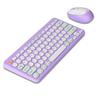 [Multi-Connection, 2.4GHz & Bluetooth 5.0] Wireless Keyboard and Mouse Set, Cute, Multi-Pairing, Supports Up To 4 Devices Simultaneously, Quiet,