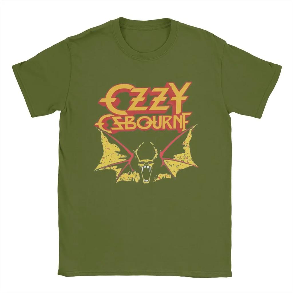 Men Ozzy Osbourne T Shirt Pure Cotton Tops Fun Short Sleeve Crewneck Tee Shirt Graphic T-Shirts