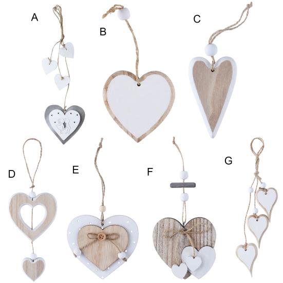 Красивый кулон в форме сердца, подвесное сердце, романтическое дерево, сделай сам, поделки, декор, товары для вечеринок