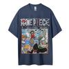 ONE PIECE Peripheral Products Unisexs Summer Casual Oversized Tee Breathable Cotton Daily Lounging and Comic Themed Parties
