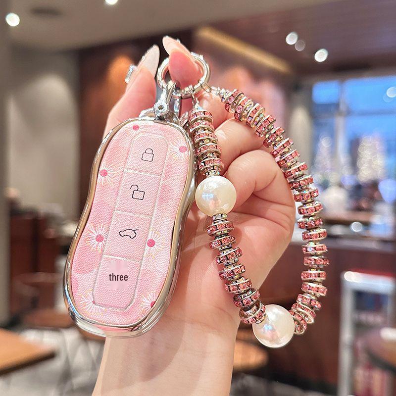 Чехол для ключей Xiaomi SU7 для Yu7 Bluetooth-карты Модель автомобиля 2026 - Дизайн «Милая девушка»