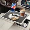 Автомобильный столик | Автомобильный стол с вращением на 360° (Подходит для ноутбуков и еды) | Встроенный алюминиевый подстаканник и подставка для смартфона | Автоаксессуары, Удобный