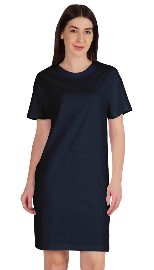 Inkmeso Женское однотонное платье-сдвиг с коротким рукавом, обычного кроя, футболка из хлопкового джерси