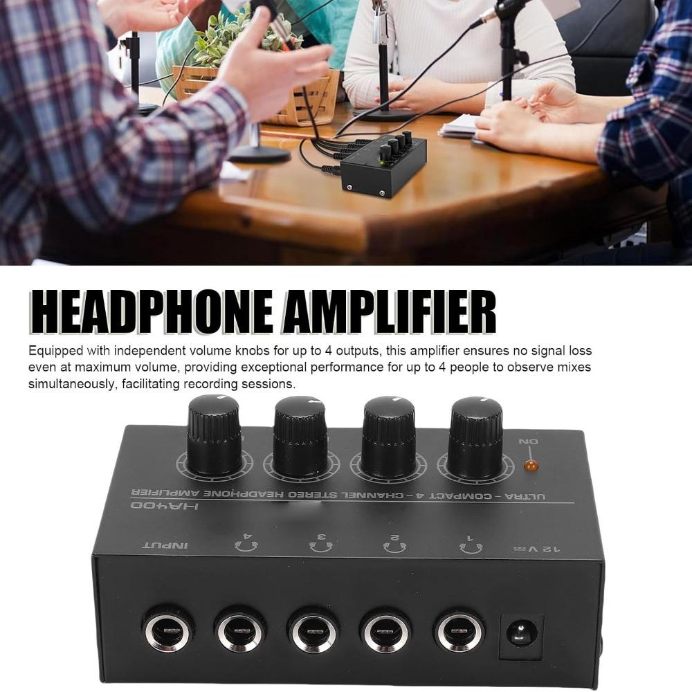 Metal Housing Headphone Amplifier 4 Channel 4 Channel Amplifier Audio Amplifier For Guitar