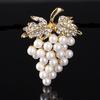 Simulated Pearl Grape Brooch Pins for Women Assorted Imitation Pearl Flower Pins and Brooches