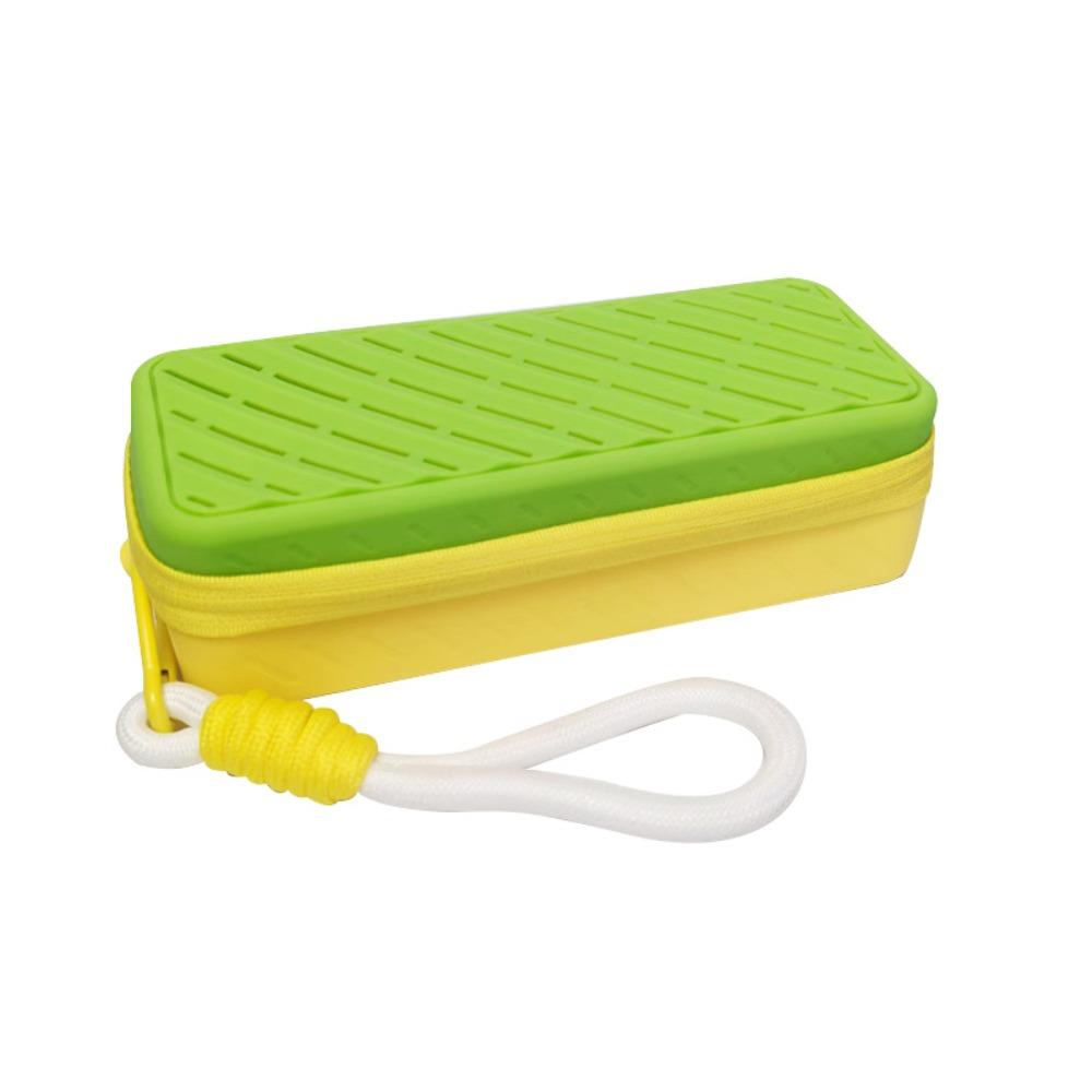 Large Capacity Silicone Swim Goggle Case Perforated Waterproof Eyeglasses Storage Bag Zipper Closure Portable
