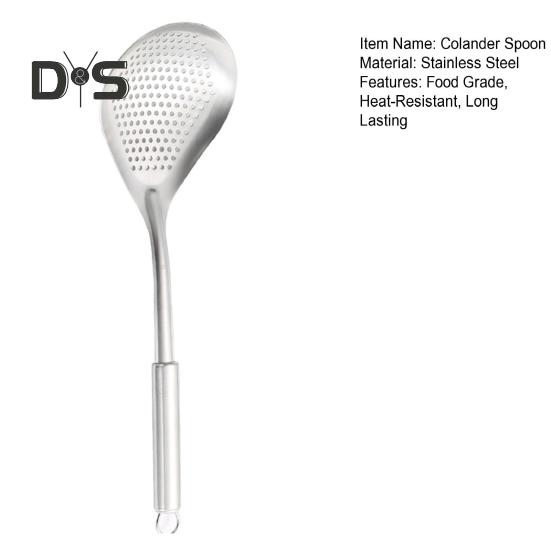 Widely Used Spoon Skimmer Rustproof Durable Kitchen Spoon Skimmer Strainer Ladle Cooking Tool