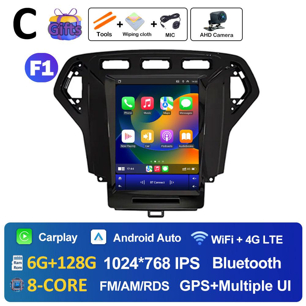 Автомобильный аудиоплеер Android Auto Wireless Carplay для Ford Mondeo 4 2006 2007 2008 2009 2010 Вентилятор охлаждения DSP Stereo Bluetooth WIFI