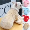 Bear Embroidery Pet Dog Vest Warm Dog Clothes Pet Thickened Coral Fleece