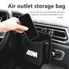 Car Air Vent Outlet Storage Bag Phone Holder Pocket Organizer For BMW M F10 F20 F30 F40 F15 F25 F26 F31 F49 E62 E83 E84 AF6