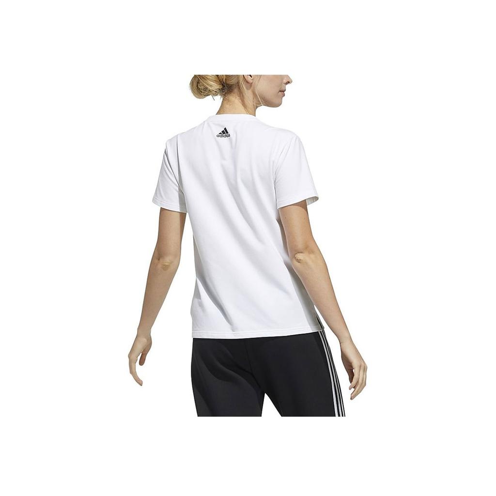 Adidas Спортивная футболка с коротким рукавом Mountain Logo, женские топы белого цвета GP0673