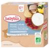Babybio - Gourde Brassé Chèvre Pomme Framboise - Bio - 4x85g - Dès 6 Mois