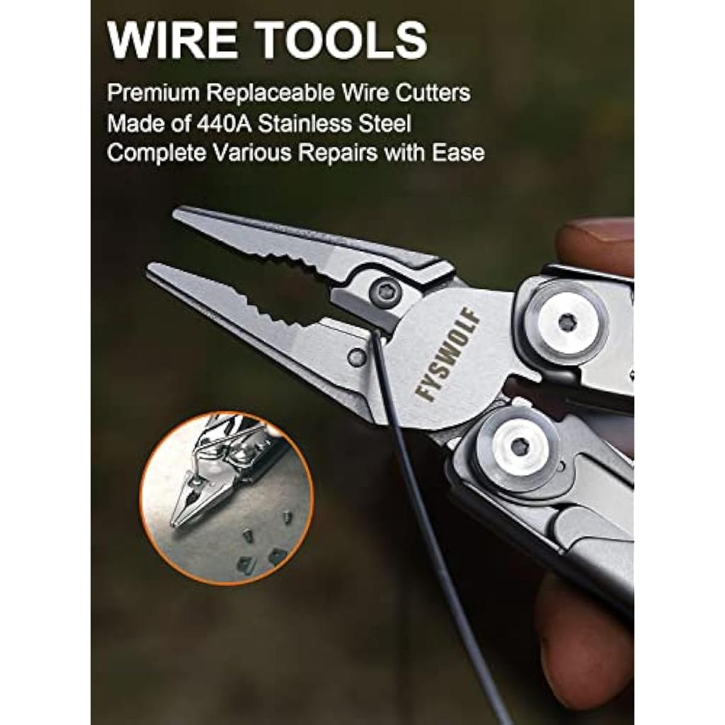 Многофункциональный инструмент 18 в 1 с предохранителем, многофункциональная сумка для инструментов из нержавеющей стали с нейлоновым чехлом, многофункциональная сумка для инструментов для выживания, походов и кемпинга