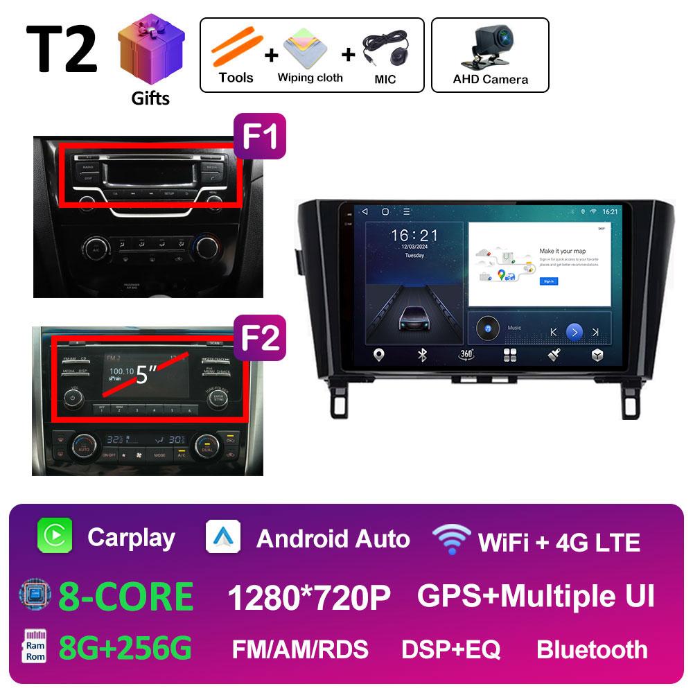 10,1-дюймовый Android 14 автомобильный видео для Nissan Qashqai J11 X-Trail 3 T32 2013 2014 2015 2016 2017 Радиоплеер DSP стерео автоинструменты