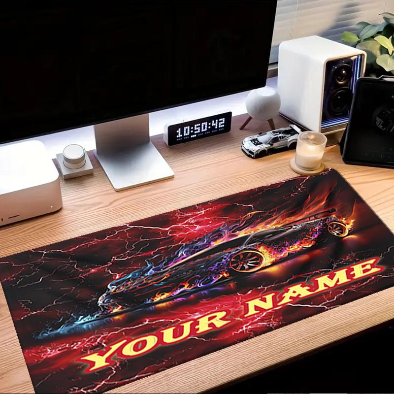 1PC Custom Name Race Car Artwork" Mouse pad, keyboard and mouse desk pad, for computer notebook Birthday Gift For Any Room Or Office
