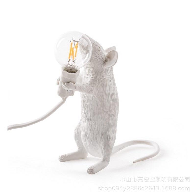 Mouse Table Lamp Nordic Animal Lamp Living Room Dining Room Bedroom Clothing Store Cartoon Resin Table Lamp