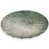 Large Round Glass Salad Green and by Sairan J-kitchens Plate, 25cm, Gold,