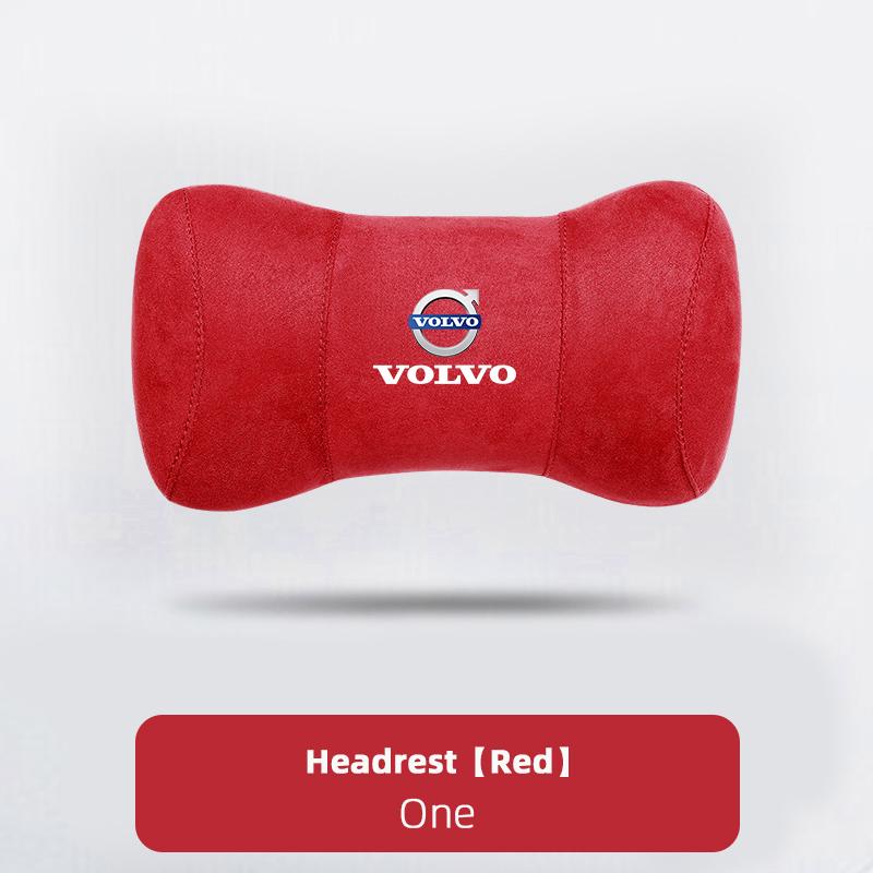 Volvo Car Seat Head Support Suede Memory Cotton Neck Pillow Interior Accessories For XC60 V90 V60 V40 XC90 S90 S60 C30 V70 XC40