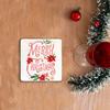 Подставки под стаканы Merry Christmas, квадратный набор, красиво украшенная эмалевая подставка, подходящая для разных видов чашек и пикника на открытом воздухе